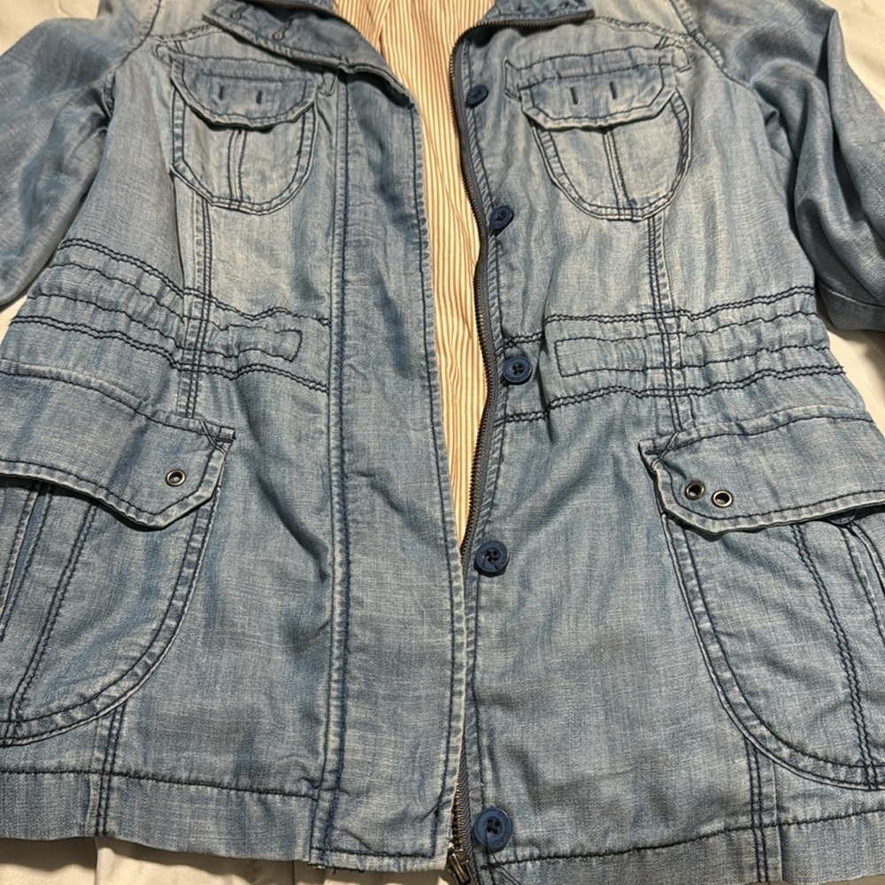 Anthro Marrakech utility denim lined jacked - Picture 6 of 12